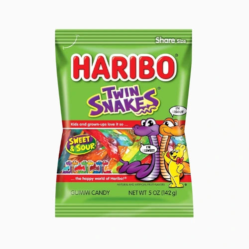 HARIBO Gummi Candy-Twin Snakes